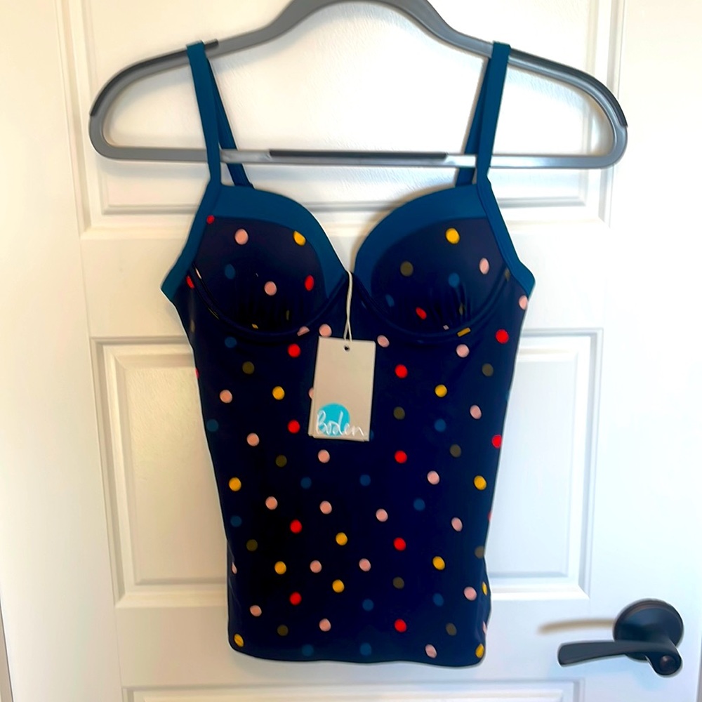 Boden Blue Polka Dot Tankini NWT